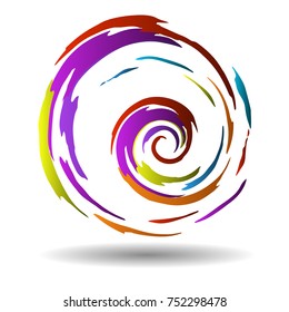 Radial curvy background. Vector illustration.
