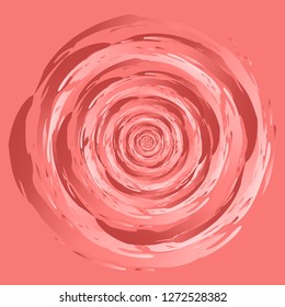 Radial curvy fond with space for text in center of funnel. Abstract swirl bud vector design. Brush funnel artistic Illustration. Cyclone Texture. Dynamic Shape Grunge Backdrop