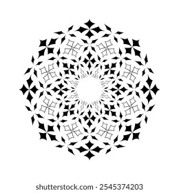 Padrão Geométrico Decorativo Radial Mandala. Arte vetorial. 