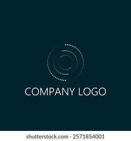 Radial design company logo vector