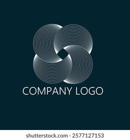 Radial design company logo vector