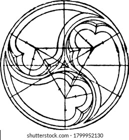 Radial Design é um tipo de equilíbrio em que as partes de uma imagem são regularmente organizadas e irradiam de um ponto central, vintage desenho de linha ou gravura ilustração.