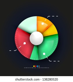 Designvorlage für Radialdiagramme Vektorgrafik