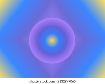 Radial diamond shape gradient with circle gradient in the middle