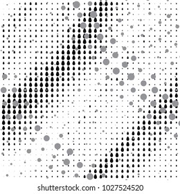 Radial dot pattern or halftone background. Grunge vector pattern for business design. Gradient texture in pop art style. Universal stipple dot template