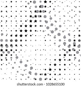 Radial dot pattern or halftone background. Grunge vector pattern for business design. Gradient texture in pop art style. Universal stipple dot template