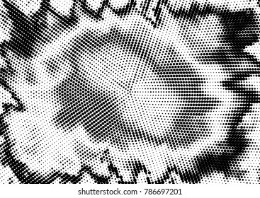 Radial dot pattern or halftone background. Grunge vector pattern for business design. Gradient texture in pop art style. Universal stipple dot template
