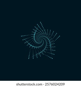 Radial dot Star shape design element