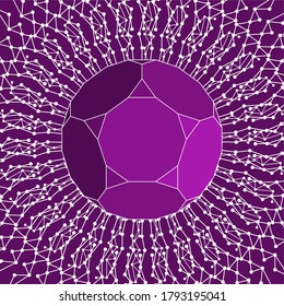Radial dots in circle form. Circular design element. Abstract geometric star rays. Design element for medical, treatment, cosmetic emblem