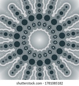 Radial dots in circle form. Fireworks explosion background. Circular design element. Abstract geometric star rays. Design element for medical, treatment, cosmetic emblem