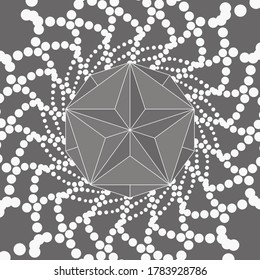 Los puntos radiales en forma de círculo. Fondo de la explosión de fuegos artificiales. Elemento de diseño circular. Resumen de los rayos geométricos de las estrellas. Elemento de diseño para uso médico, tratamiento, emblema cosmético