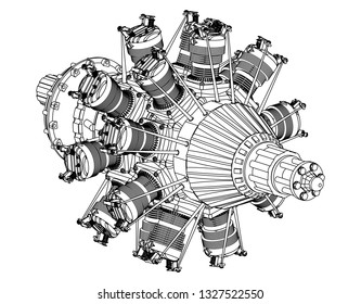 683 Radial engine Stock Vectors, Images & Vector Art | Shutterstock