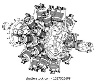 683 Radial engine Stock Vectors, Images & Vector Art | Shutterstock