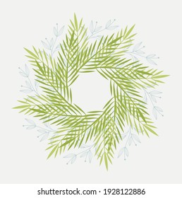 Radial fern vector pattern on a light background