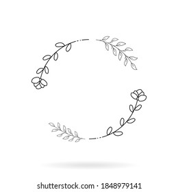 radial floral frame vector ornament. wedding invitation save the date