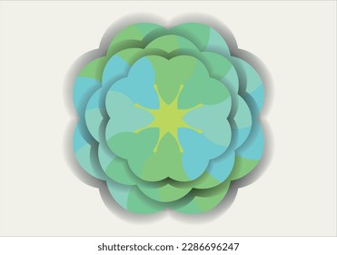 Radial Fractal Pattern Design. Abstract shape design.