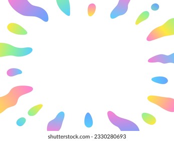 Radial frame with colorful gradient colors