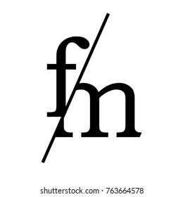 radial frequency fm symbol