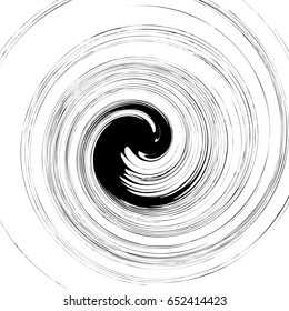 Radial geometric element. Abstract distorted illusration with radiating lines, spokes