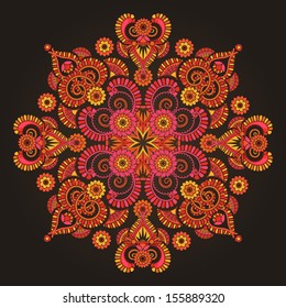 Radial geometric ornament 