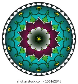 Radial geometric ornament