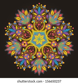 Radial geometric ornament 