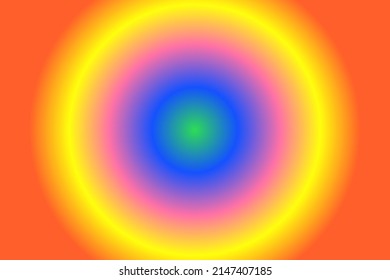 radial gradient background. orange, yellow, blue, pink, green colors. good for template, layout, theme, web, mobile, etc.