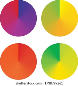 Radial gradient color background. Vector illustration.