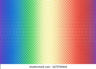Radial Gradient Halftone Colorful Abstract Background For Banner, Presentation, Wallpaper and others Modern Trendy Vector Illustration 