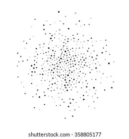 Radial Gradient Halftone Dots Background. Vector illustration