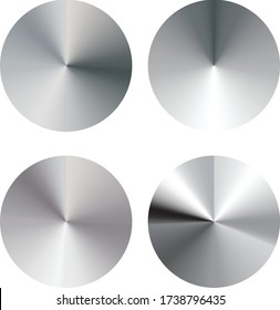 Radial gradient metal background. Vector illustration.