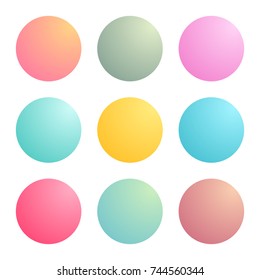 Radial gradients with soft colors for web and mobile applications, app icons design, business infographic and social media.