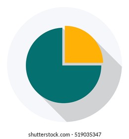 Radial graph icon vector illustration.