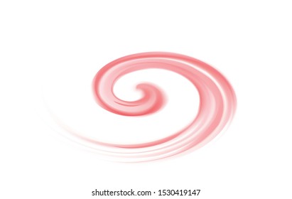 Radial graphic curvy fond with space for text in glowing white center. Whirl pale red eddy syrup surface. Appetizing mix rose color of redcurrant cowberry symbol icon sign logo pictogram emblem design