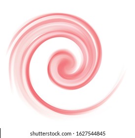 Radial graphic curvy fond with space for text in glowing white center. Whirl pale red eddy syrup surface. Appetizing mix rose color of redcurrant cowberry symbol icon sign logo pictogram emblem design