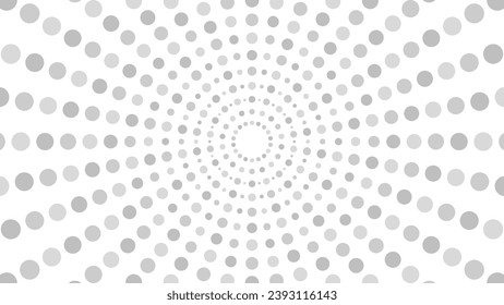 Radial Gray Polka Dot Background