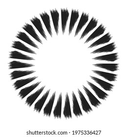 Radial grungy, textured beams, rays, lines abstract vector illustration element