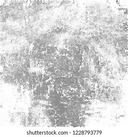 Radial halftone black and white
