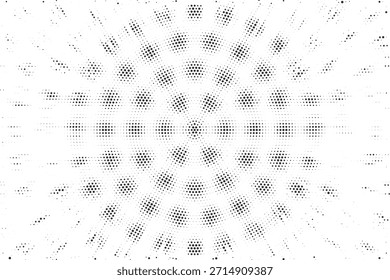 Fundo de grade de explosão de meio-tom radial para cartazes dinâmicos, gráficos de movimento, branding abstrato, ilustração de vetor de design digital moderno