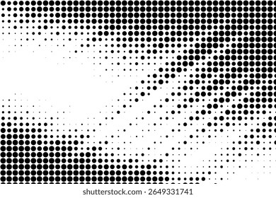 Radial Halftone Dot Abstract Background