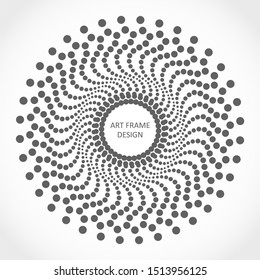 Radial halftone dots in circle form. Fireworks explosion background. Circular design element. Abstract geometric star rays. Design element for medical, treatment, cosmetic emblem