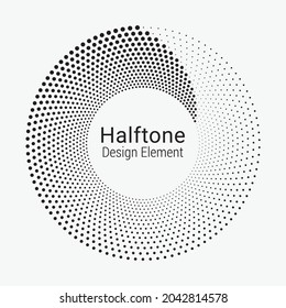 Radial halftone dots in Circle Form. Fireworks Explosion background . Vector Illustration. Halftone Starburst round Logo. Vector Illustrations.