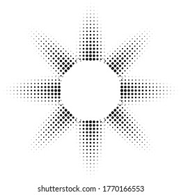 radial halftone gradient  frame overlay