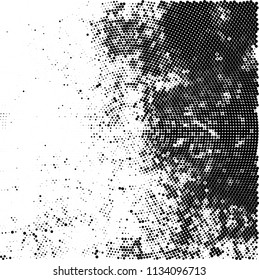 Radial halftone texture black and white