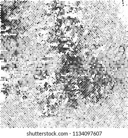 Radial halftone texture black and white