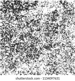 Radial halftone texture black and white