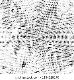 Radial halftone texture black and white