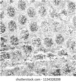 Radial halftone texture black and white