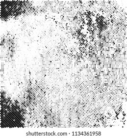 Radial halftone texture black and white