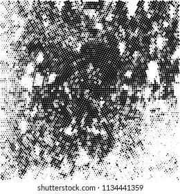 Radial halftone texture black and white